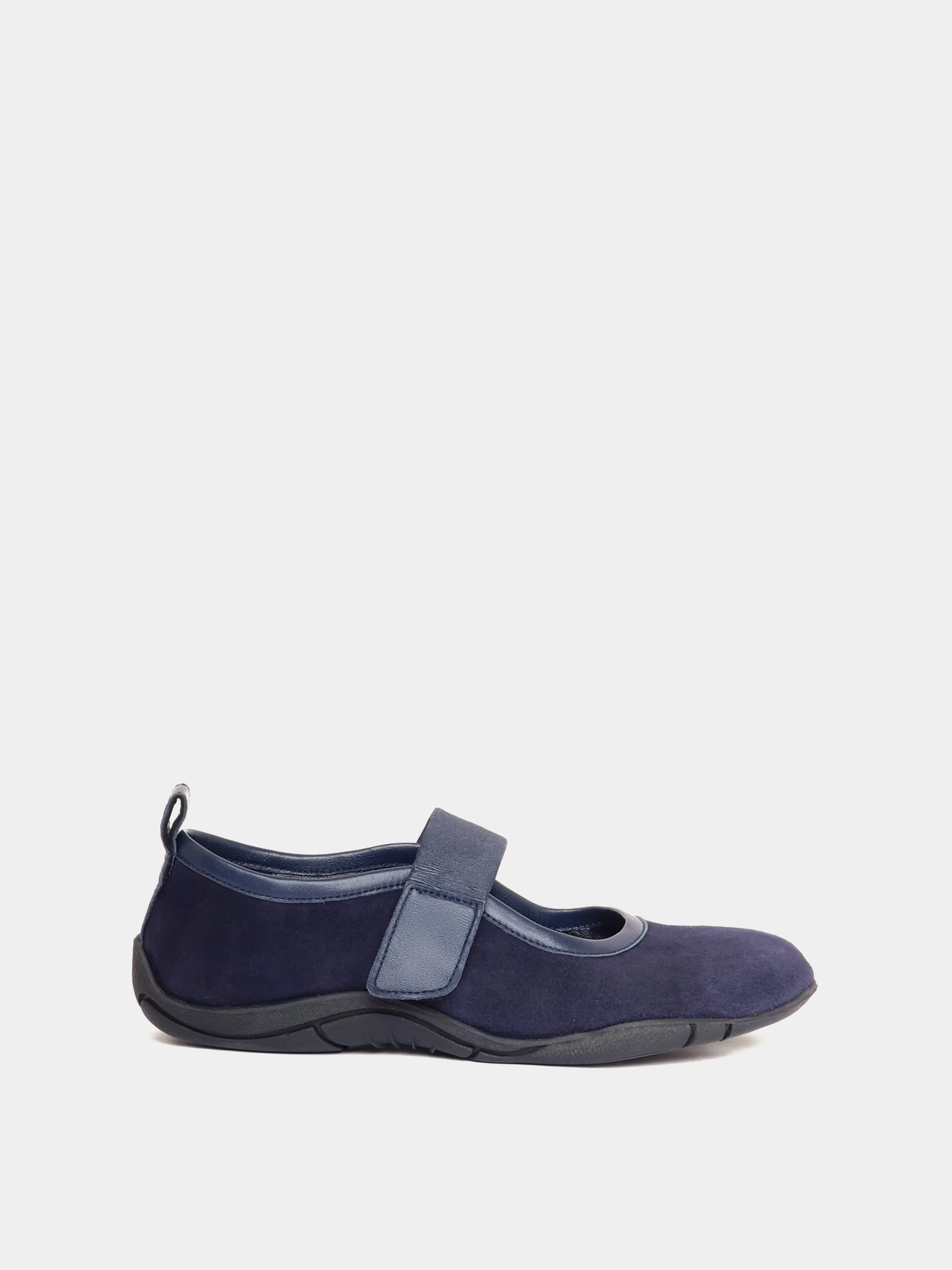 Evora Navy Suede Ballerina