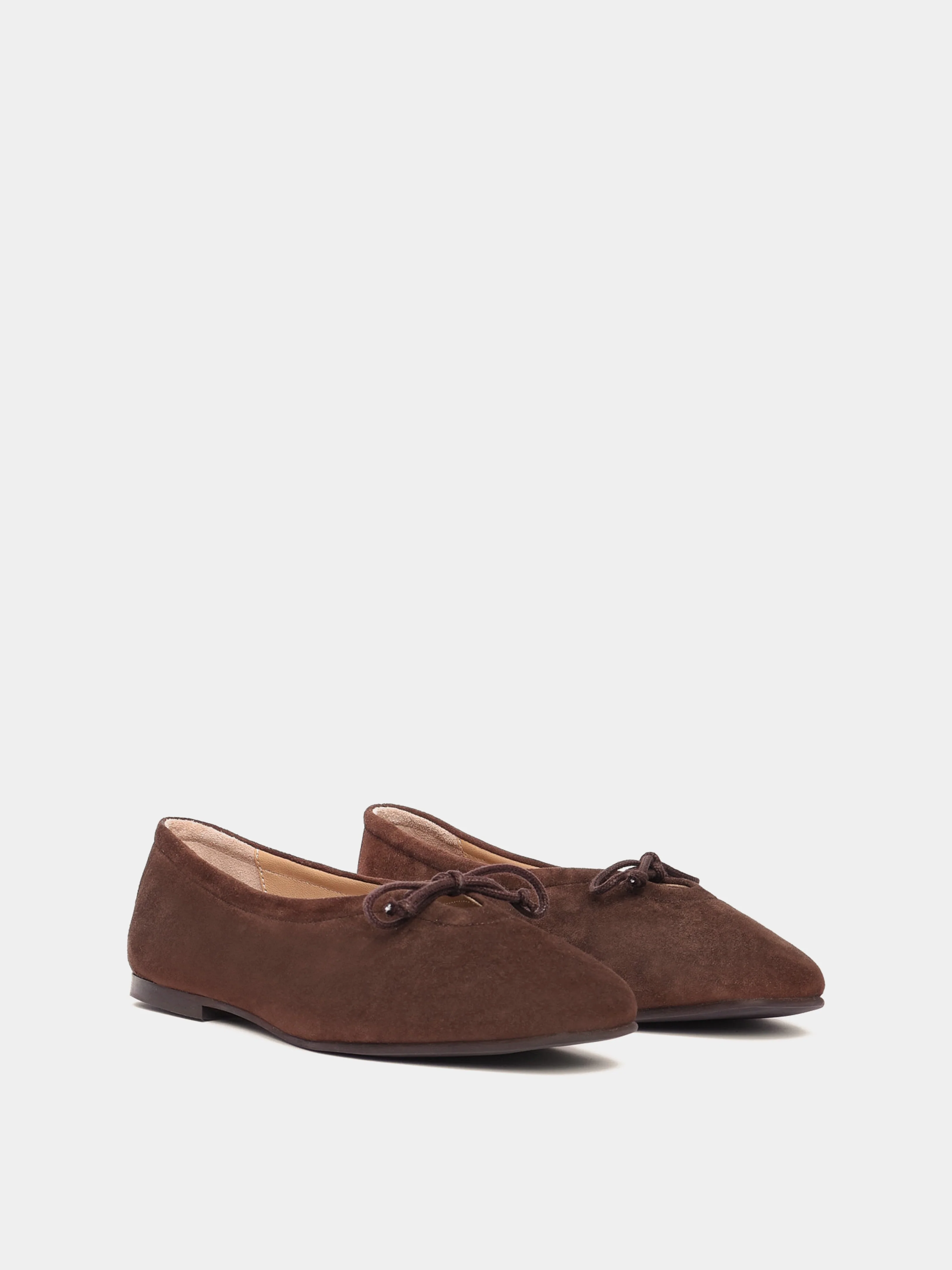 Prato Brown Suede Ballerina - Image 3